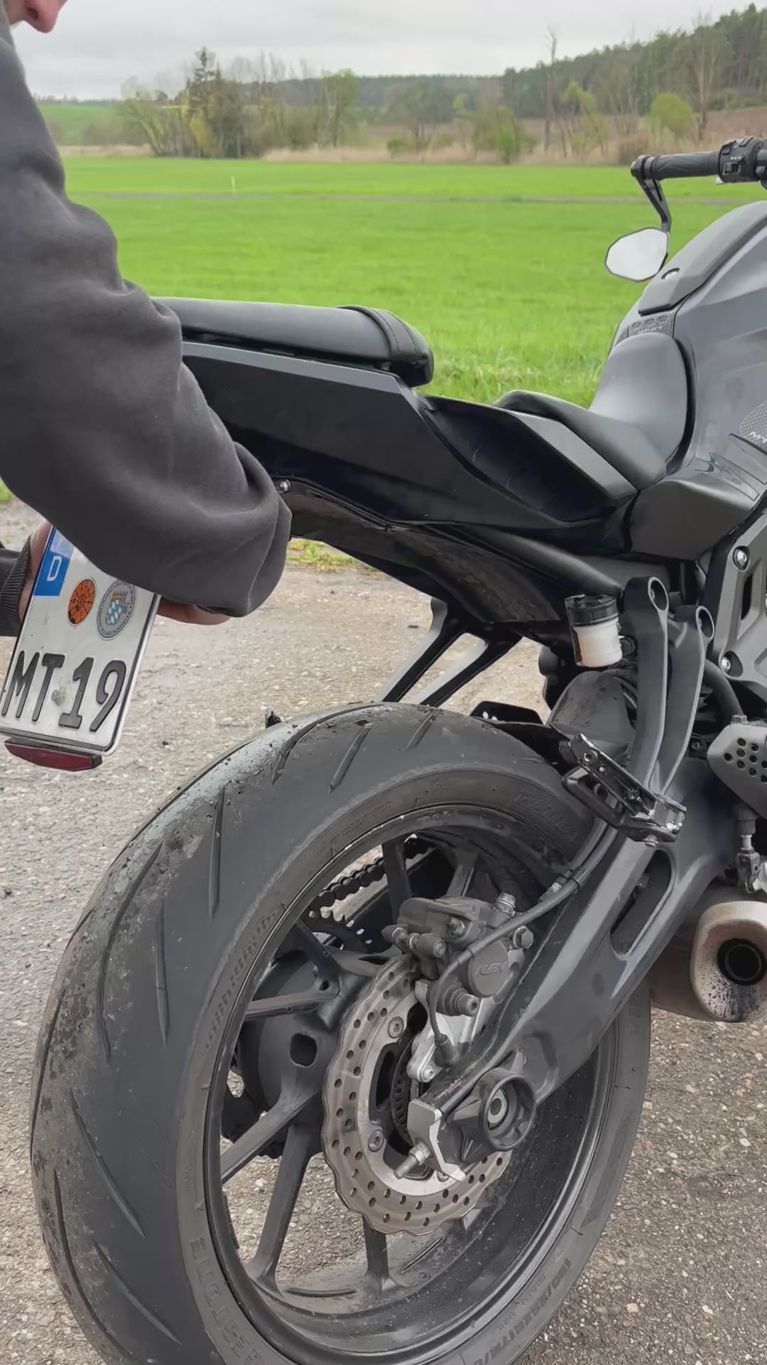 Abnehmbarer Kennzeichenhalter für Yamaha MT 07